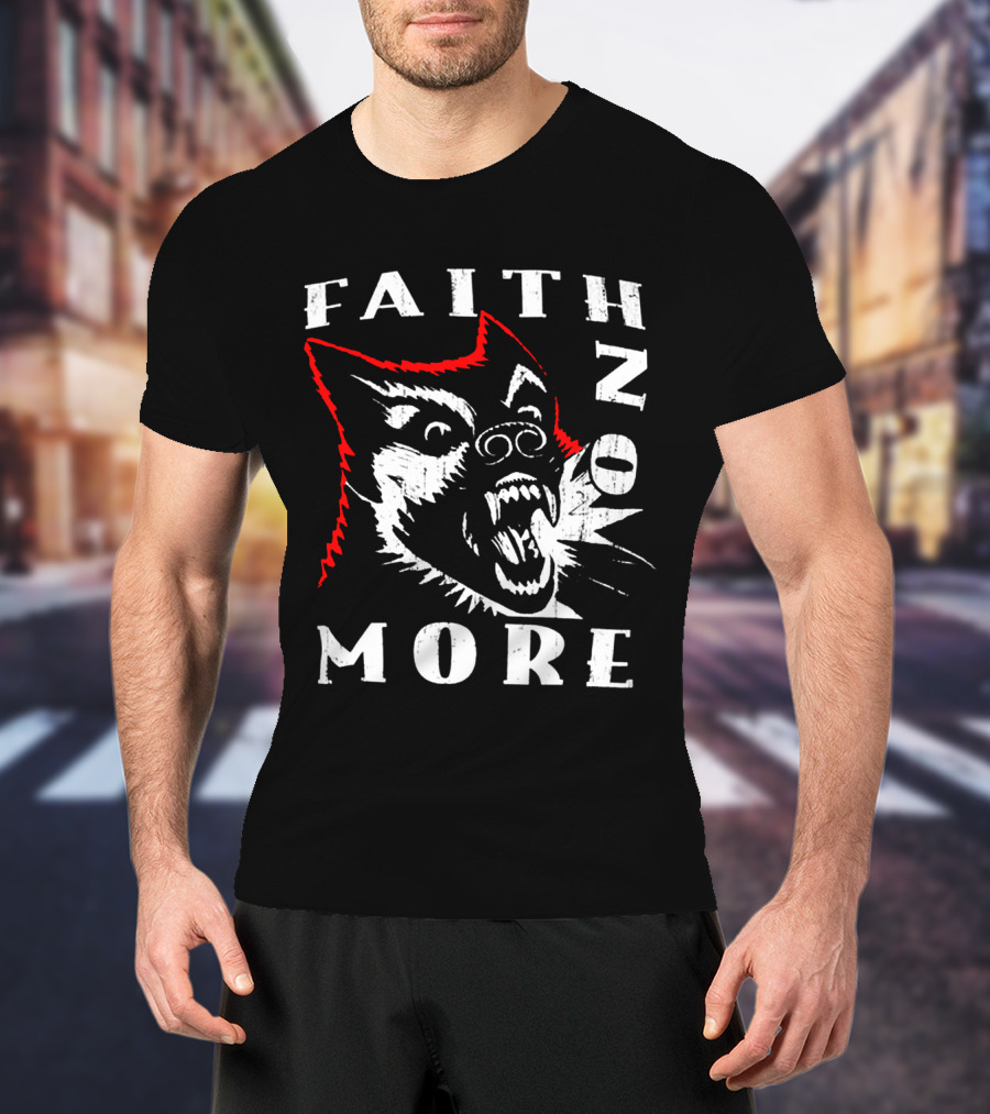 Faith No More Screaming Wolf Design Fnm-Ms T-Shirt