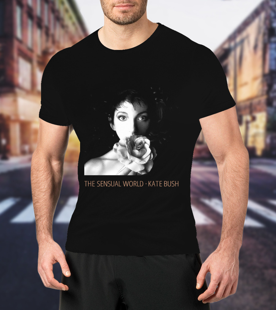 The Sensual World Kate Bush Flower Portrait Black And White T-Shirt