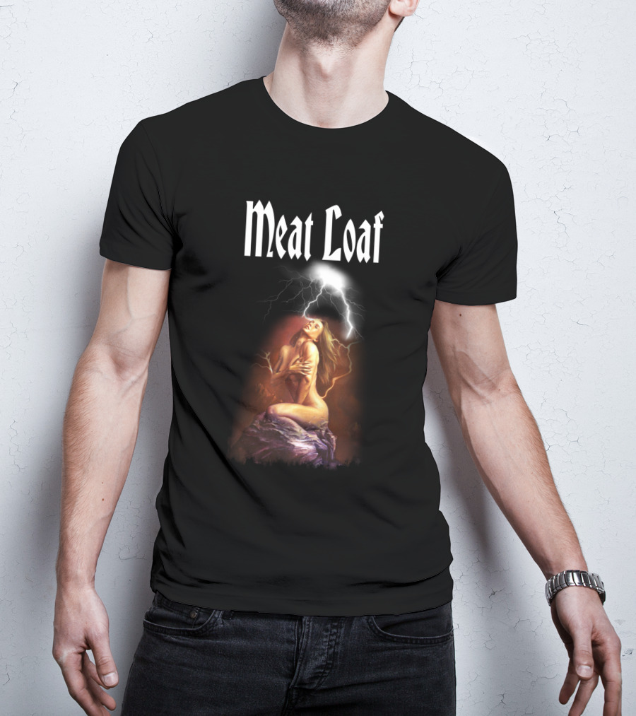 Meat Loaf Bat Out Of Hell Album Art Lightning Woman T-Shirt