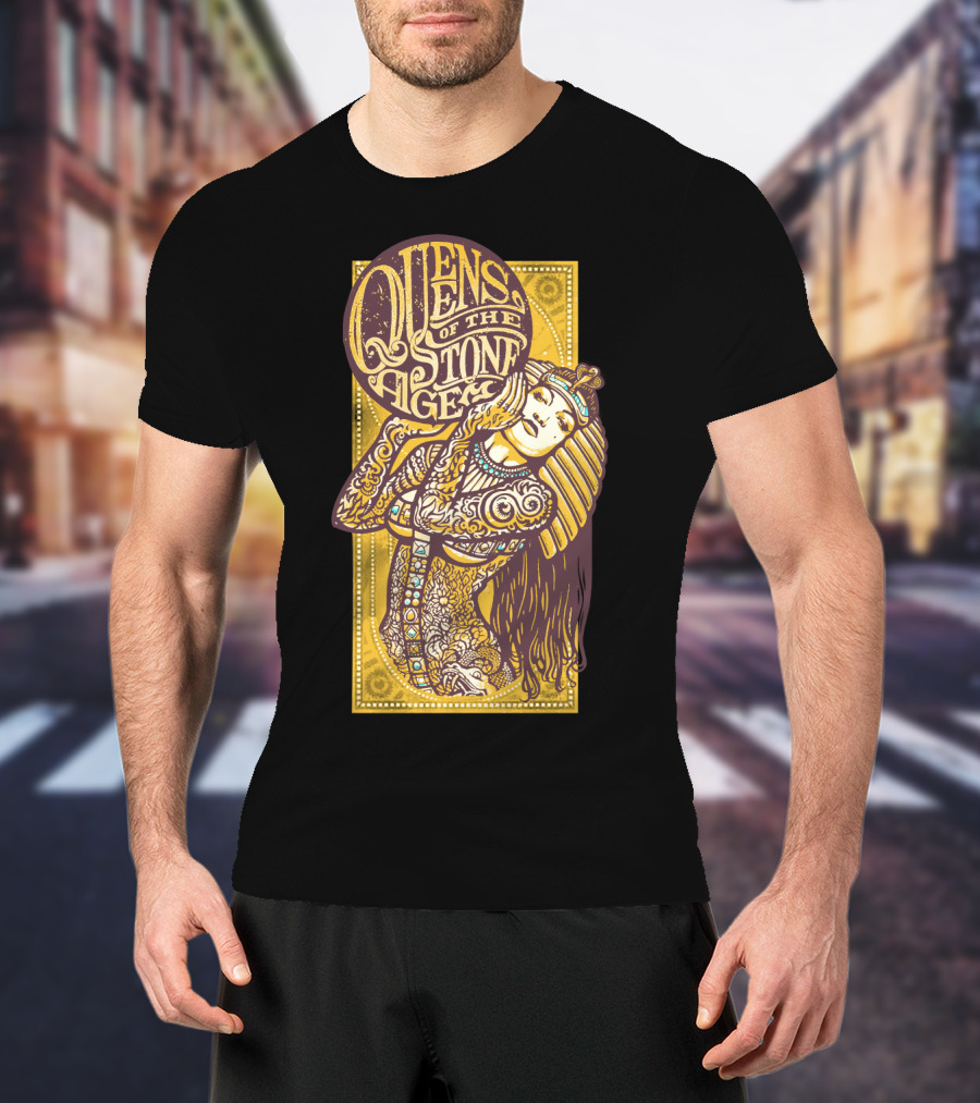 Queens Of The Stone Age Egyptian Tattoo Art T-Shirt