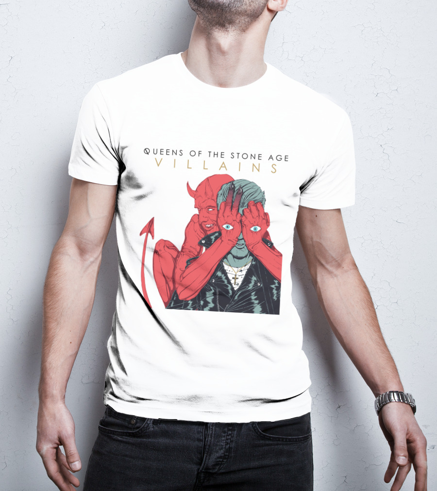 Queens Of The Stone Age Villains Album Cover Artwork T-Shirt