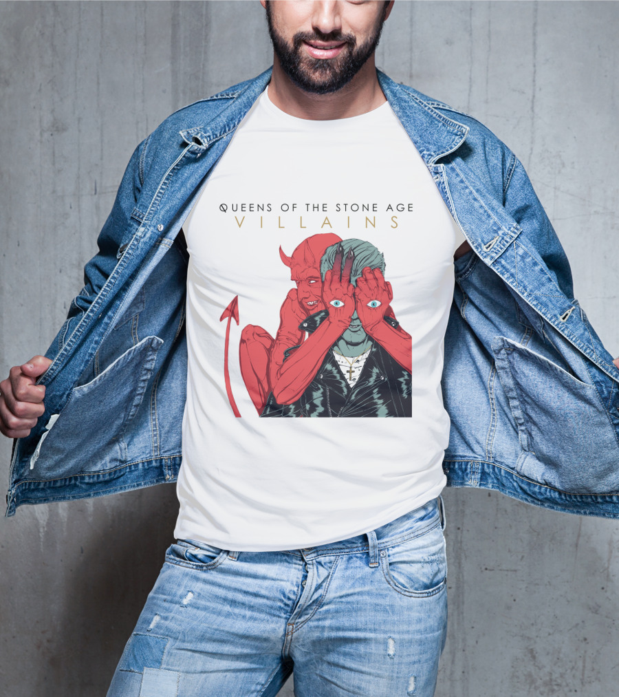 Queens Of The Stone Age Villains Album Cover Artwork T-Shirt