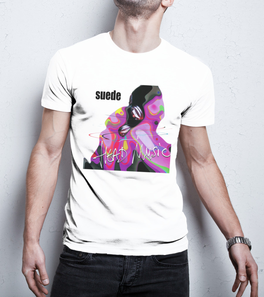 Suede Head Music Colorful Abstract T-Shirt