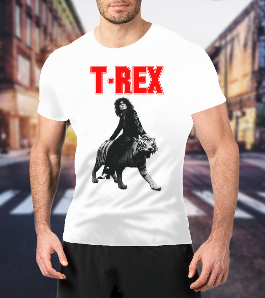 T-Rex Iconic Album Cover Art With Tiger T-Shirt