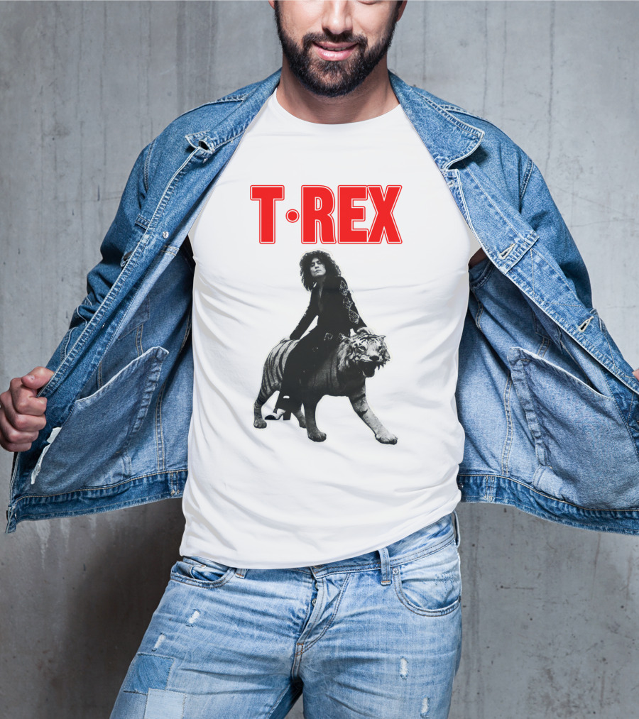 T-Rex Iconic Album Cover Art With Tiger T-Shirt