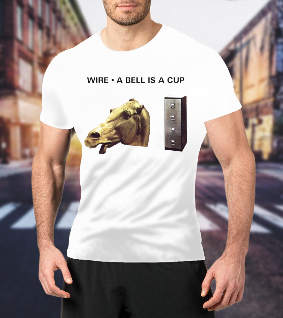 Wire A Bell Is A Cup Horse Head Sculpture Filing Cabinet T-Shirt