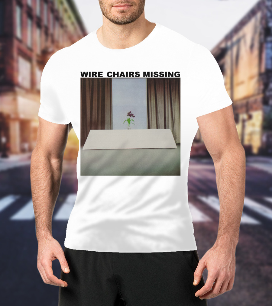 Wire Chairs Missing Orchid On Table Minimalist Room T-Shirt