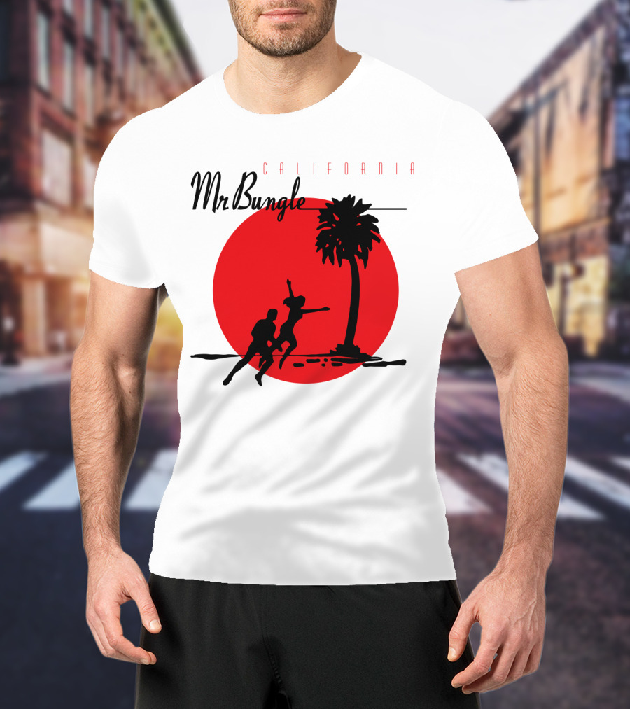 Mr Bungle California Palm Silhouette Red Sun T-Shirt