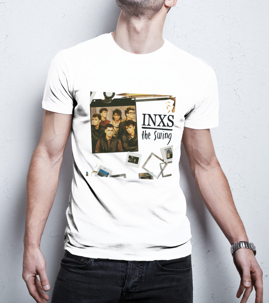 INXS The Swing Album Cover Group Photo With Film Reel And Slides T-Shirt