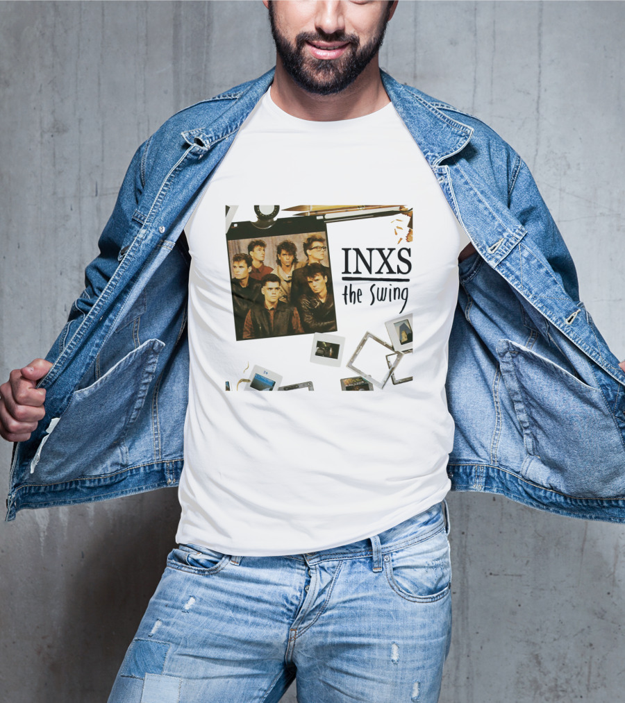 INXS The Swing Album Cover Group Photo With Film Reel And Slides T-Shirt