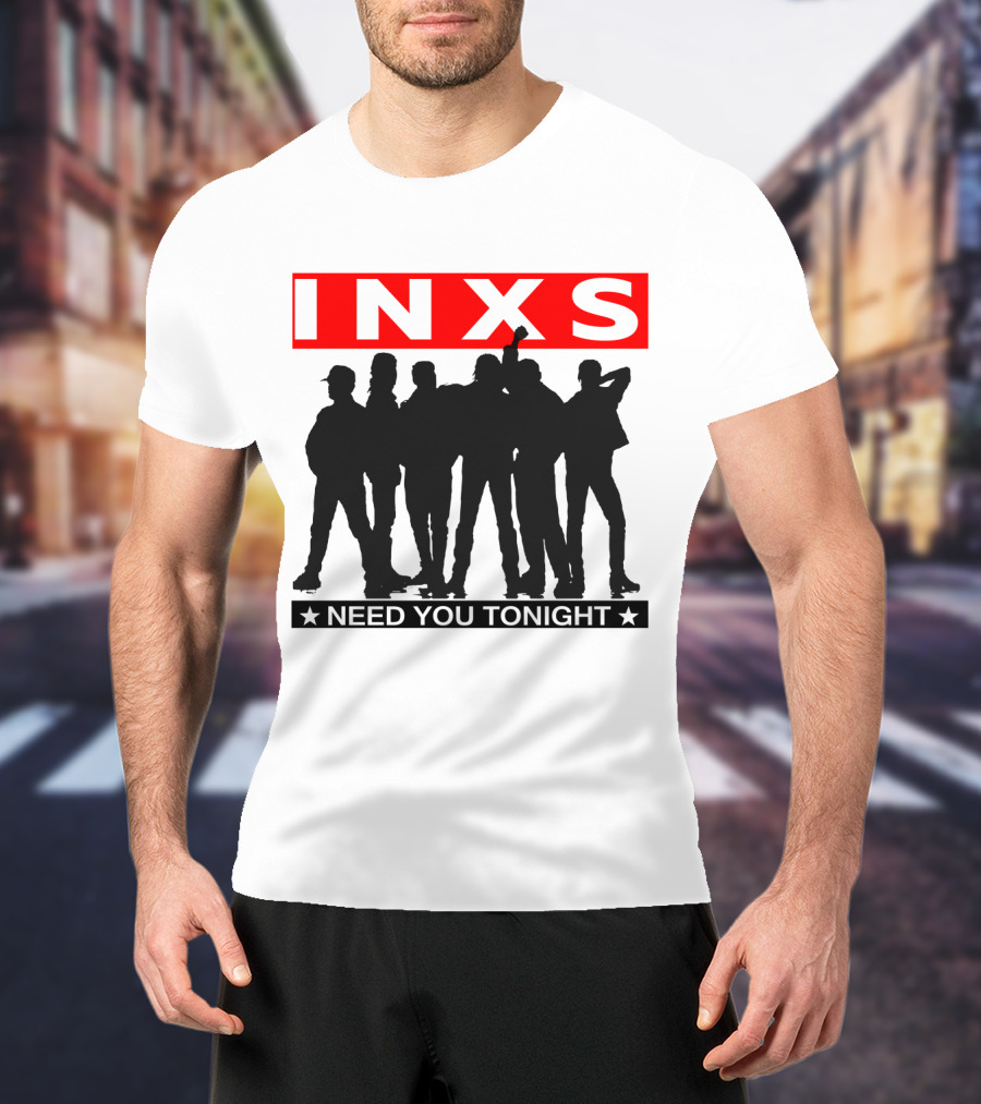 Inxs Need You Tonight Silhouette Band Members T-Shirt