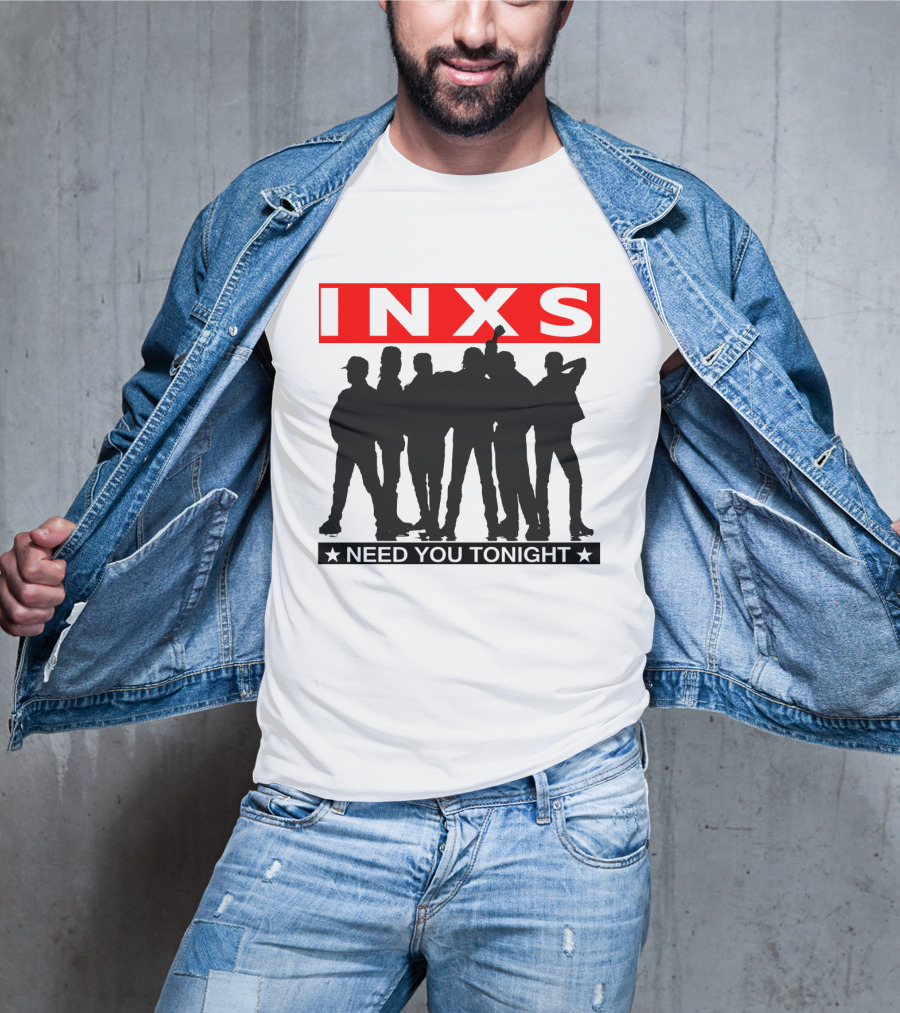 Inxs Need You Tonight Silhouette Band Members T-Shirt