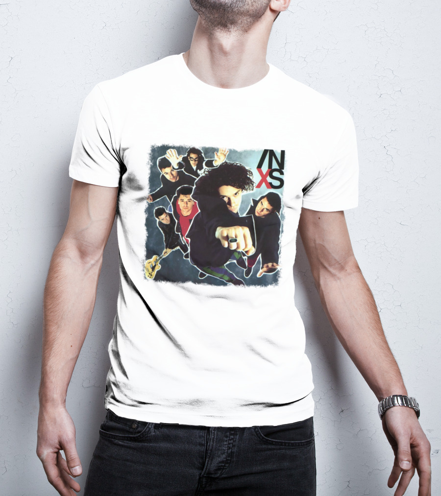 Inxs Band Members Action Collage Art T-Shirt