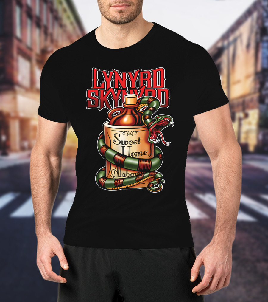 Lynyrd Skynyrd Sweet Home Alabama Decorative Snake Jug T-Shirt