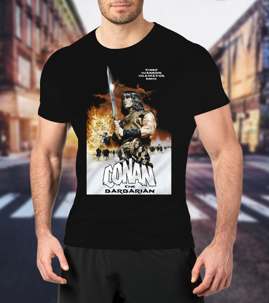 Conan The Barbarian Chief Warrior Gladiator King T-Shirt