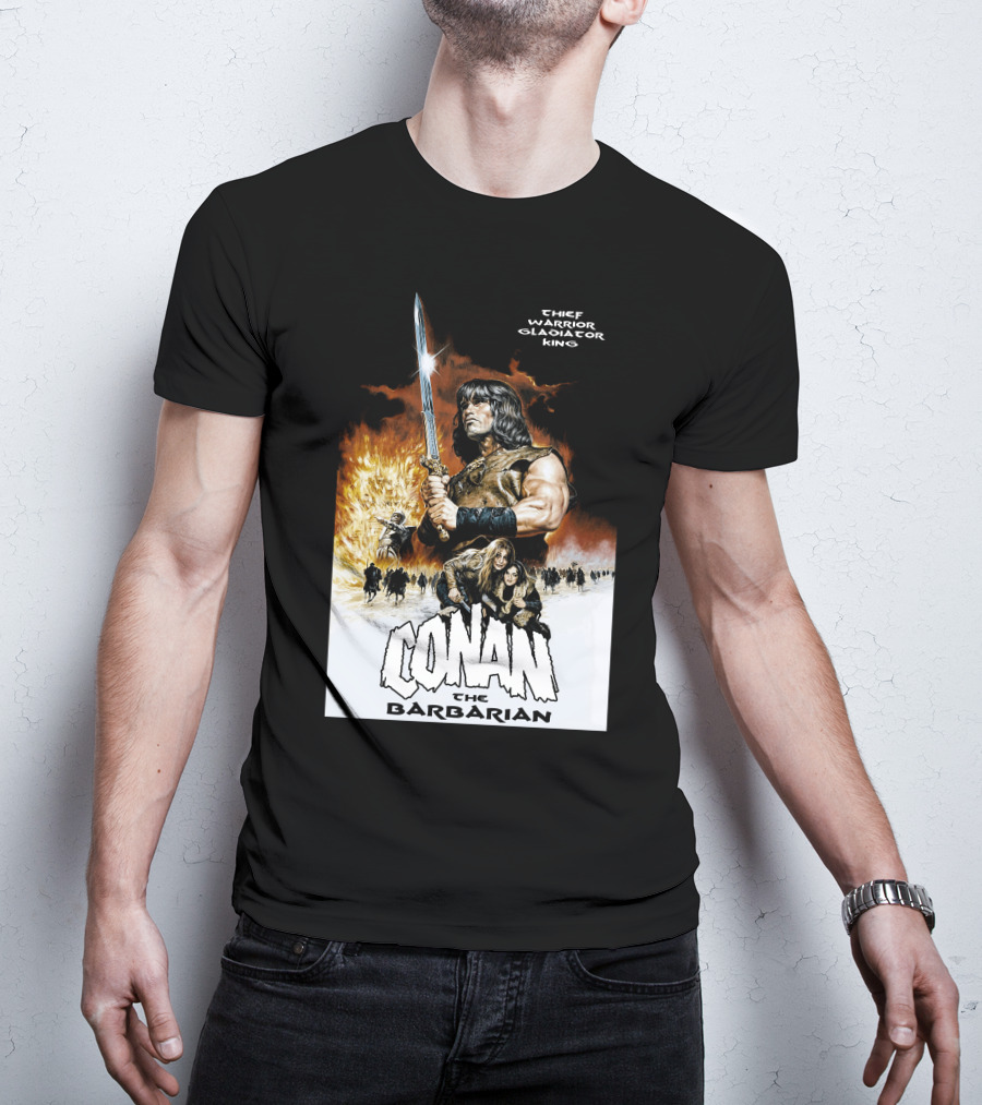 Conan The Barbarian Chief Warrior Gladiator King T-Shirt