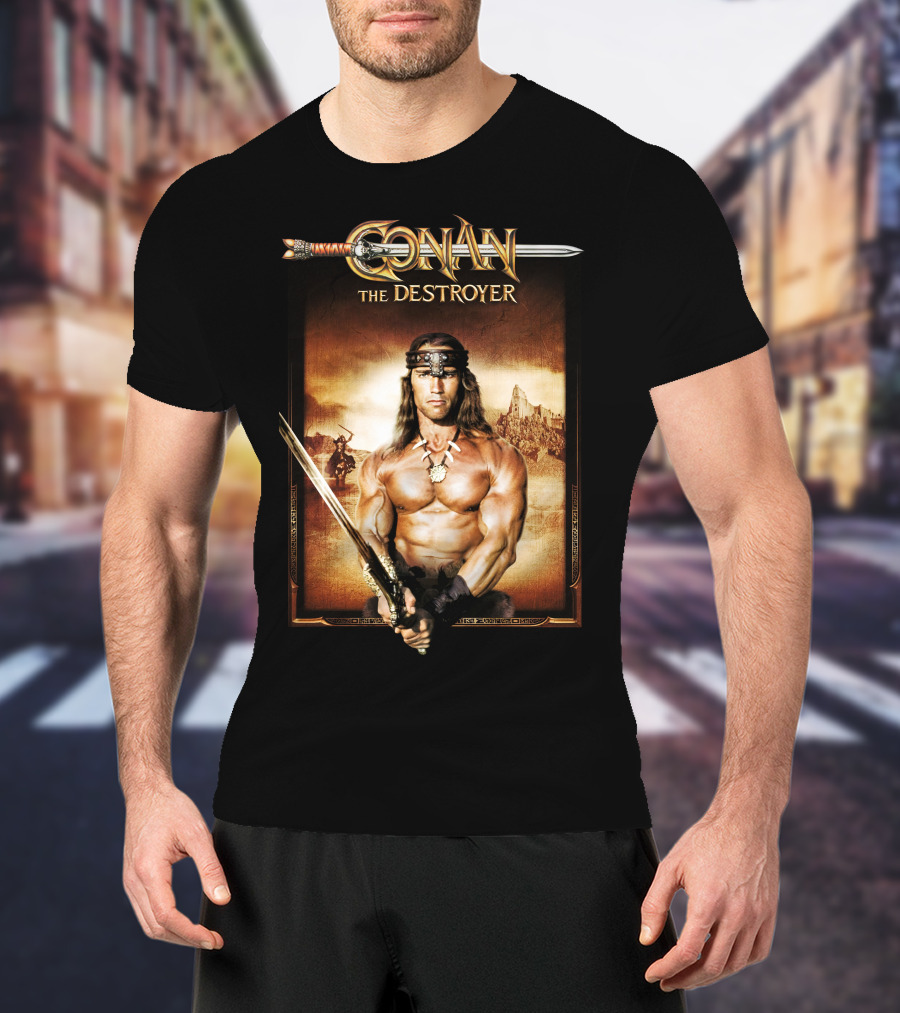 Conan The Destroyer Warrior Sword Barbarian Fantasy Adventure T-Shirt
