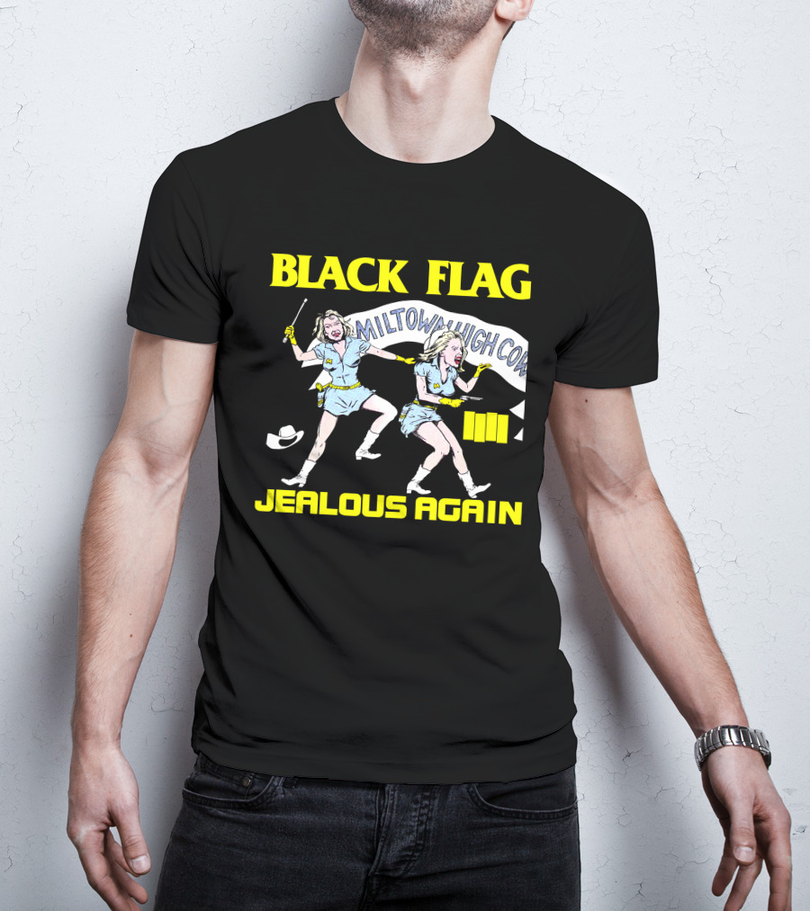 Black Flag Jealous Again Miltown High Co T-Shirt
