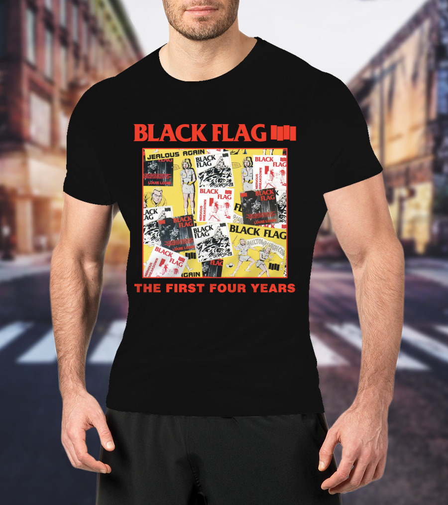 Black Flag The First Four Years Album Covers Collage T-Shirt