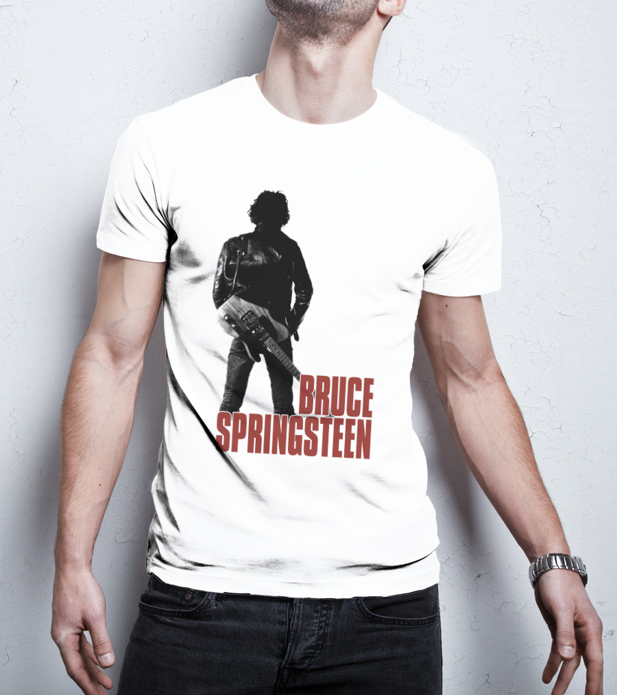 Bruce Springsteen Iconic Silhouette With Guitar T-Shirt