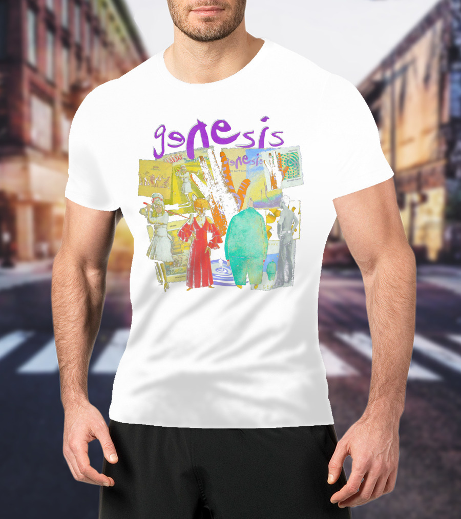 Genesis Album Collage Art Characters And Colors T-Shirt