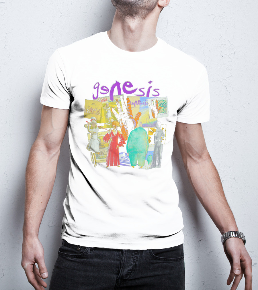 Genesis Album Collage Art Characters And Colors T-Shirt