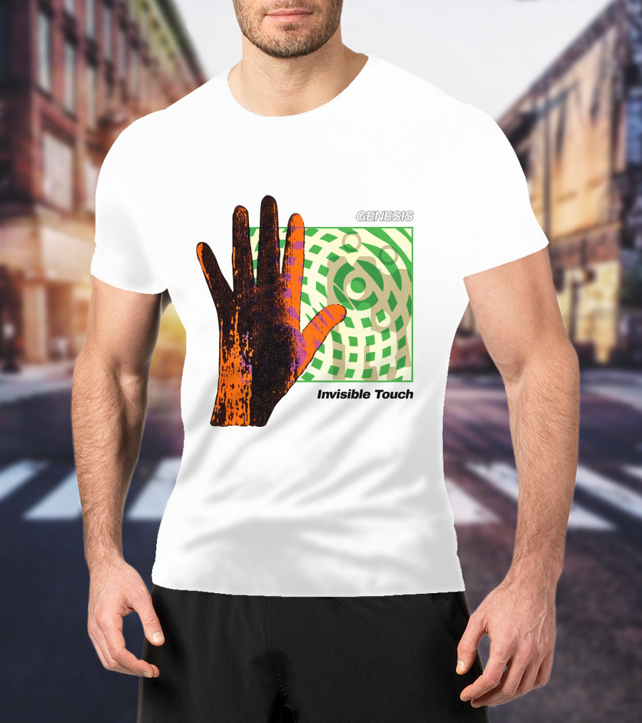 Genesis Invisible Touch Album Cover Hand Artwork T-Shirt