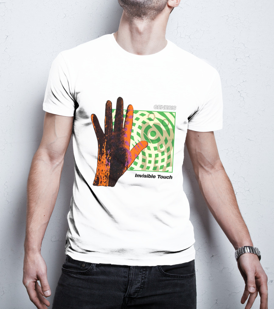 Genesis Invisible Touch Album Cover Hand Artwork T-Shirt