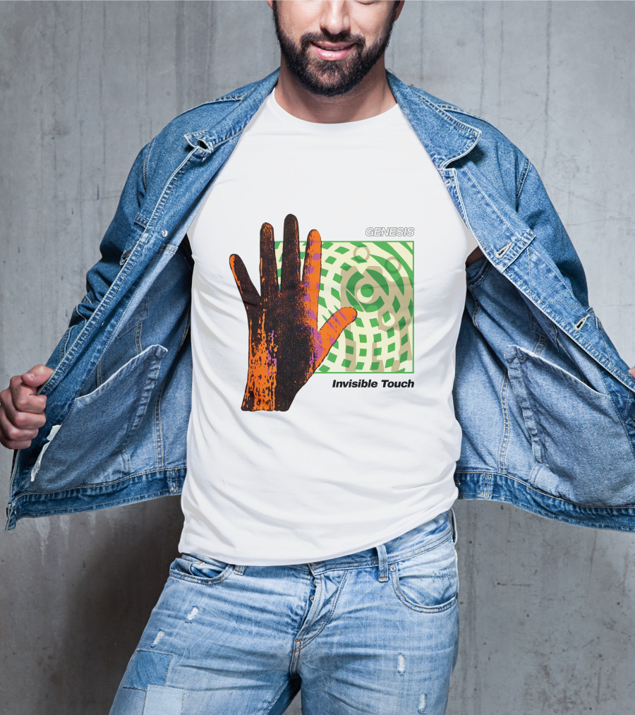 Genesis Invisible Touch Album Cover Hand Artwork T-Shirt