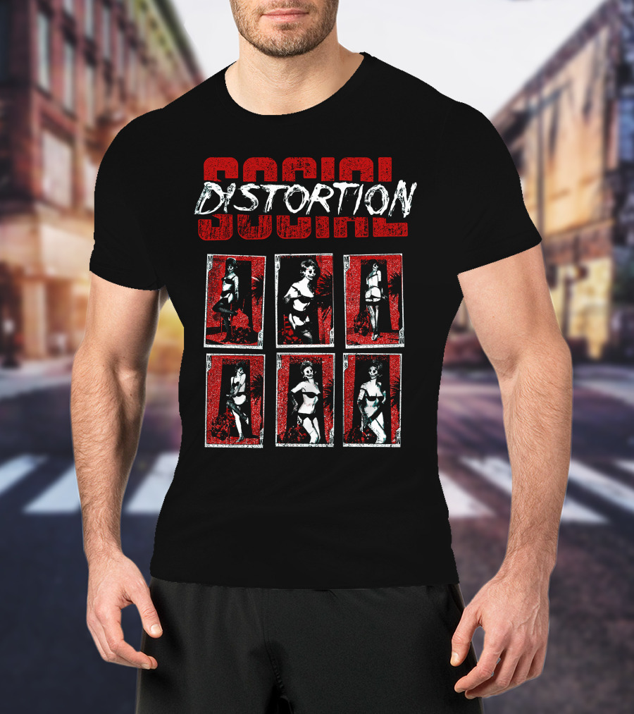 Social Distortion Pin-Up Card Art T-Shirt