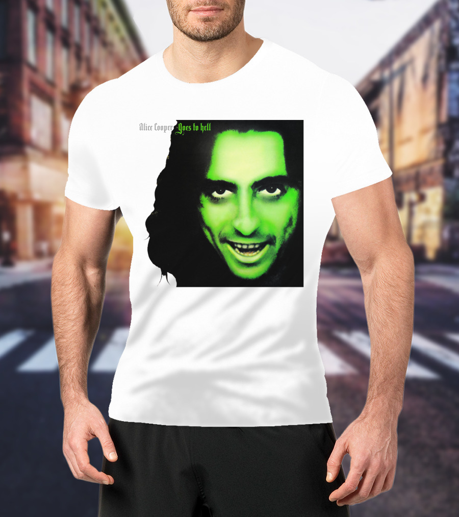 Alice Cooper Goes To Hell Iconic Green Face T-Shirt