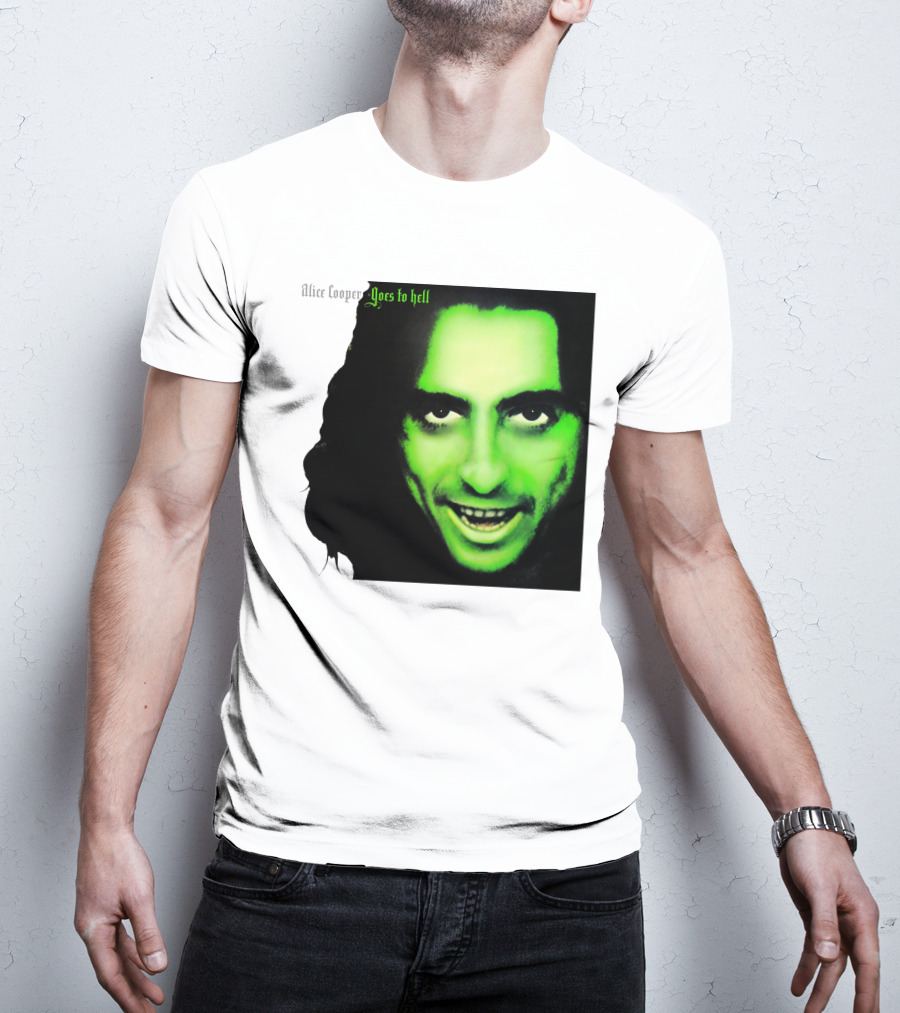Alice Cooper Goes To Hell Iconic Green Face T-Shirt