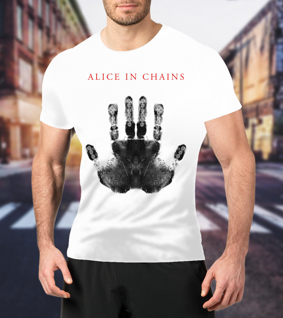 Alice In Chains Handprint With Numbers T-Shirt