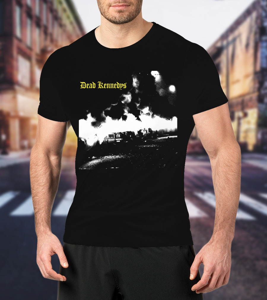Dead Kennedys Car Riot Scene T-Shirt