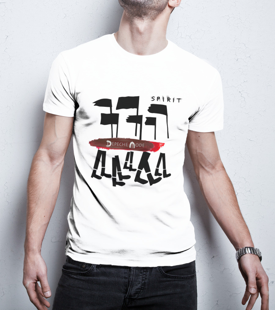 Depeche Mode Spirit 19 Flags And Walking Figures T-Shirt