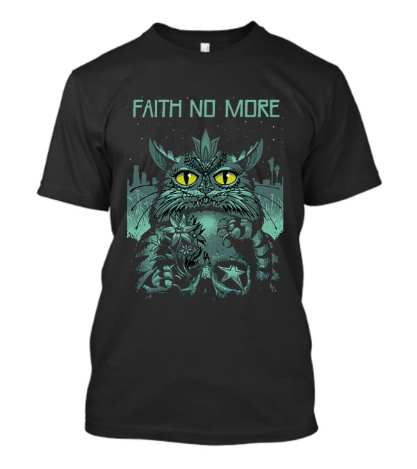 Faith No More Cat Fantasy Urban Night Scene T-Shirt