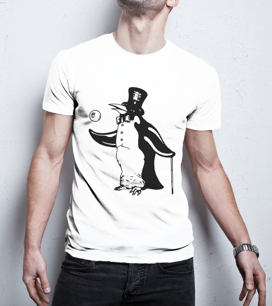 Penguin With Top Hat And Cane Flm T-Shirt