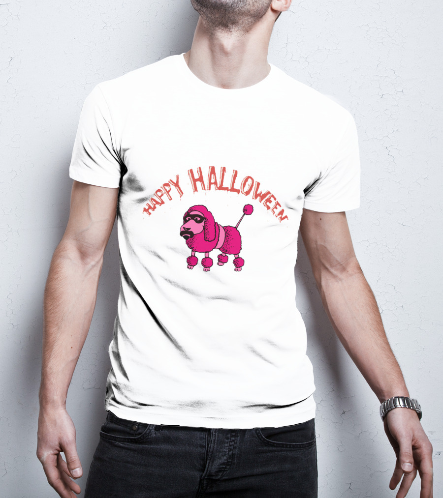 Happy Halloween Pink Poodle Fzp T-Shirt