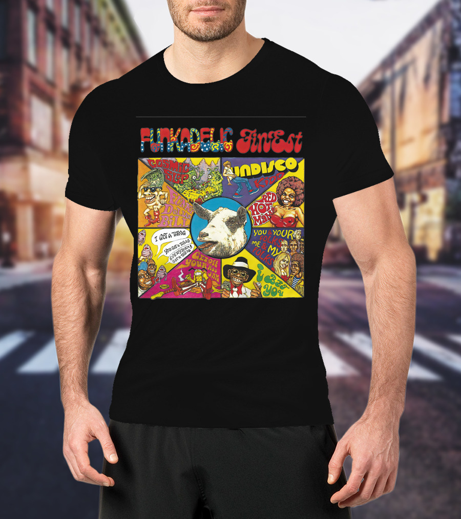 Funkadelic Finest Cosmic Slop Indisco Kid Joyful Bill T-Shirt
