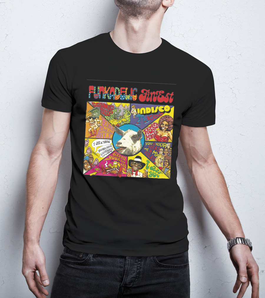 Funkadelic Finest Cosmic Slop Indisco Kid Joyful Bill T-Shirt