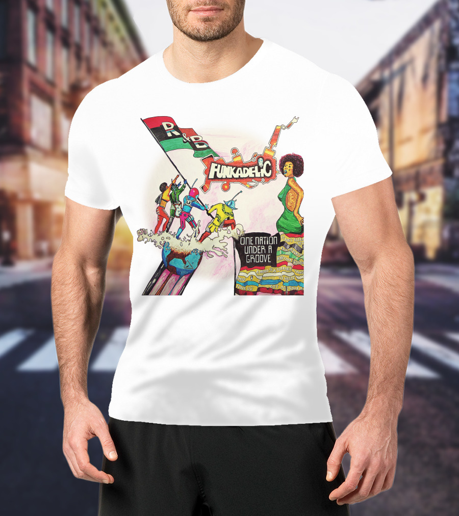 Funkadelic One Nation Under A Groove R&B Psychedelic Style T-Shirt