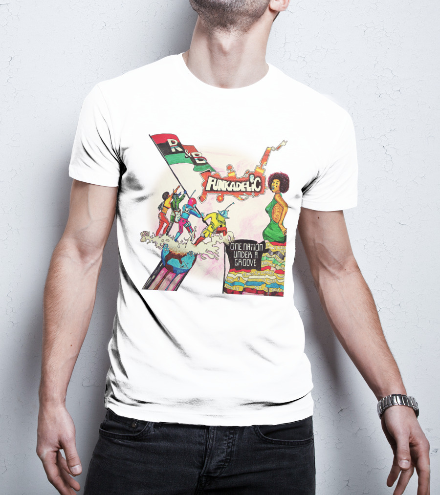 Funkadelic One Nation Under A Groove R&B Psychedelic Style T-Shirt