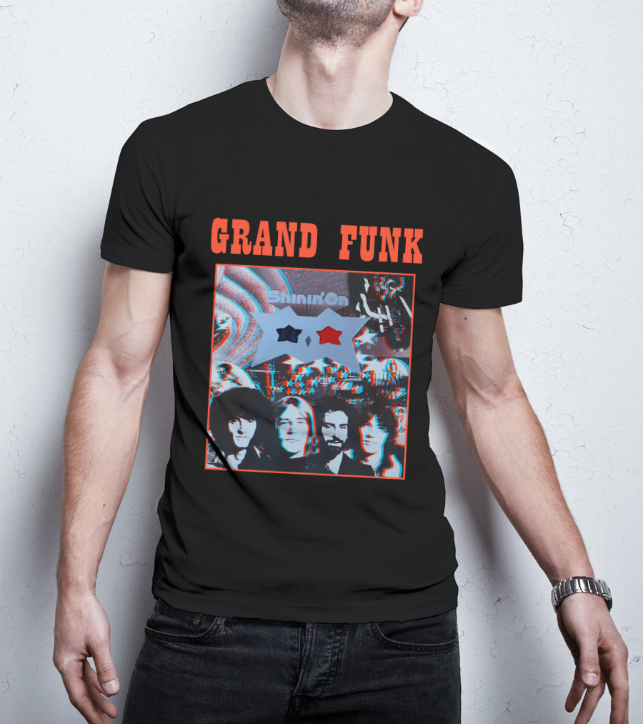 Grand Funk Shinin' On 3D Album Cover Art T-Shirt