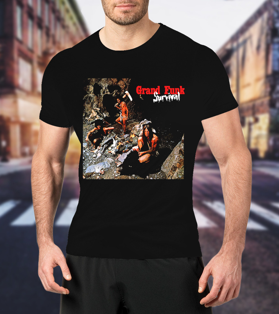 Grand Funk Railroad Survival Album Cover T-Shirt
