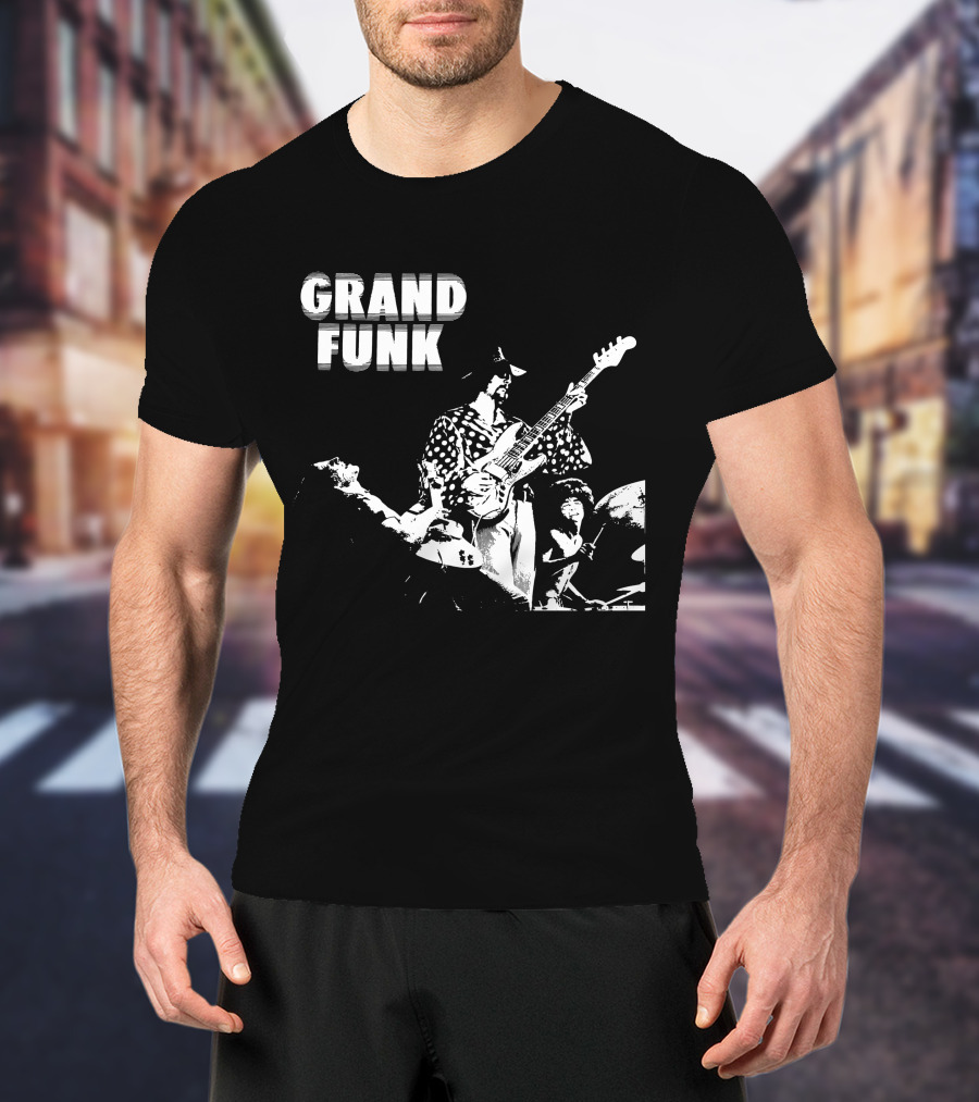 Grand Funk Railroad Live Concert Performance Retro Style T-Shirt