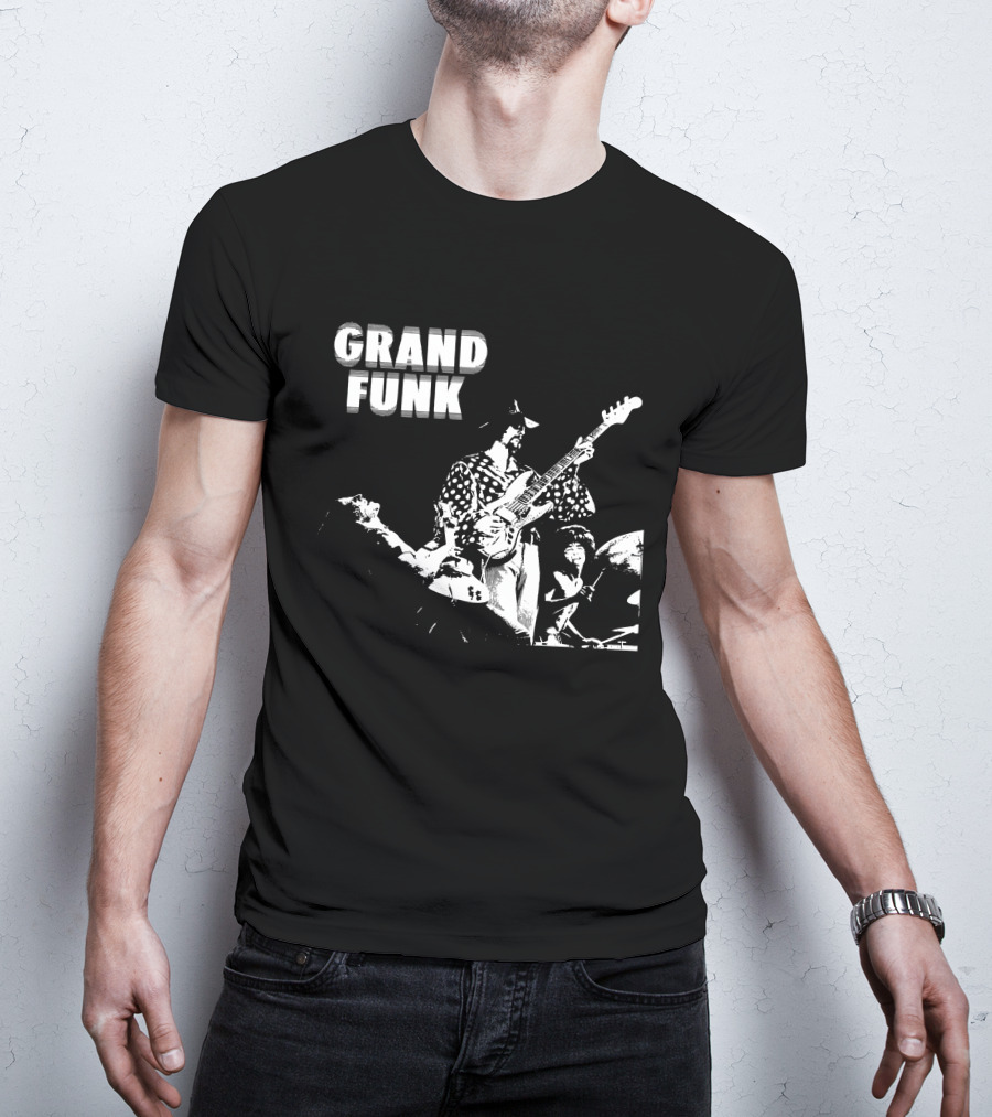 Grand Funk Railroad Live Concert Performance Retro Style T-Shirt