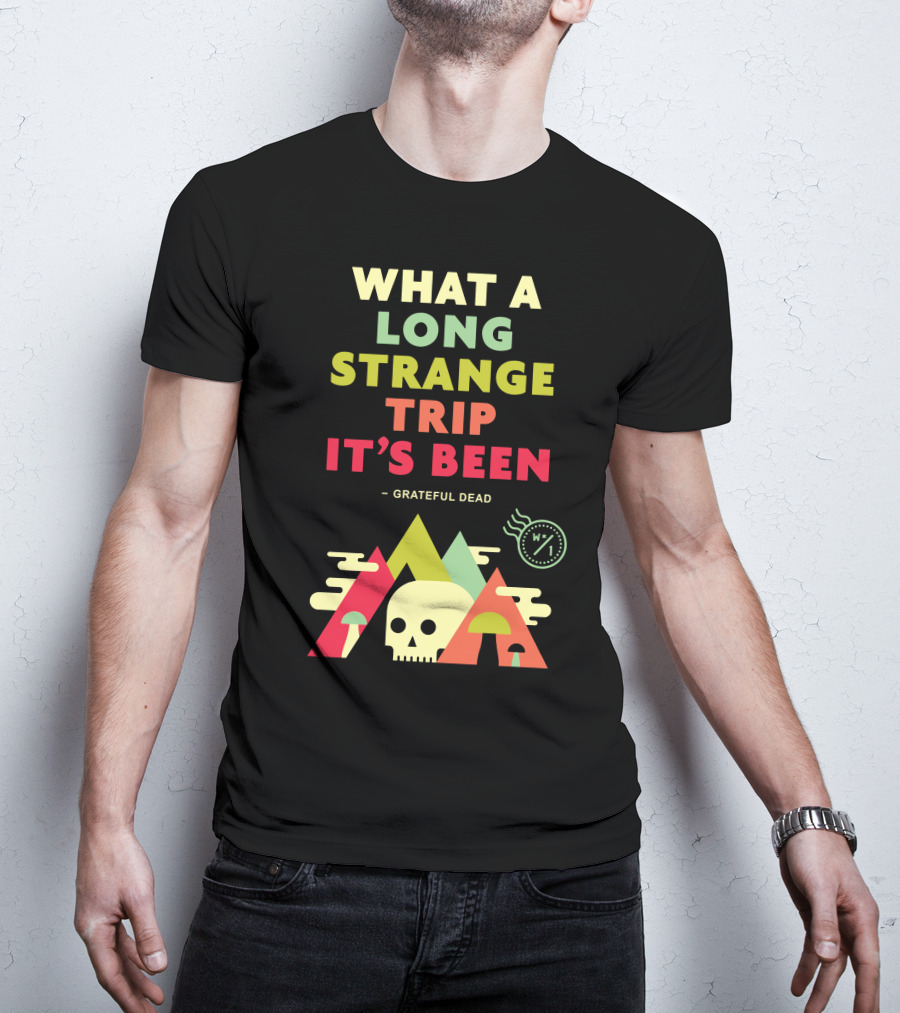 What A Long Strange Trip It's Been Grateful Dead Mountains And Skull T-Shirt