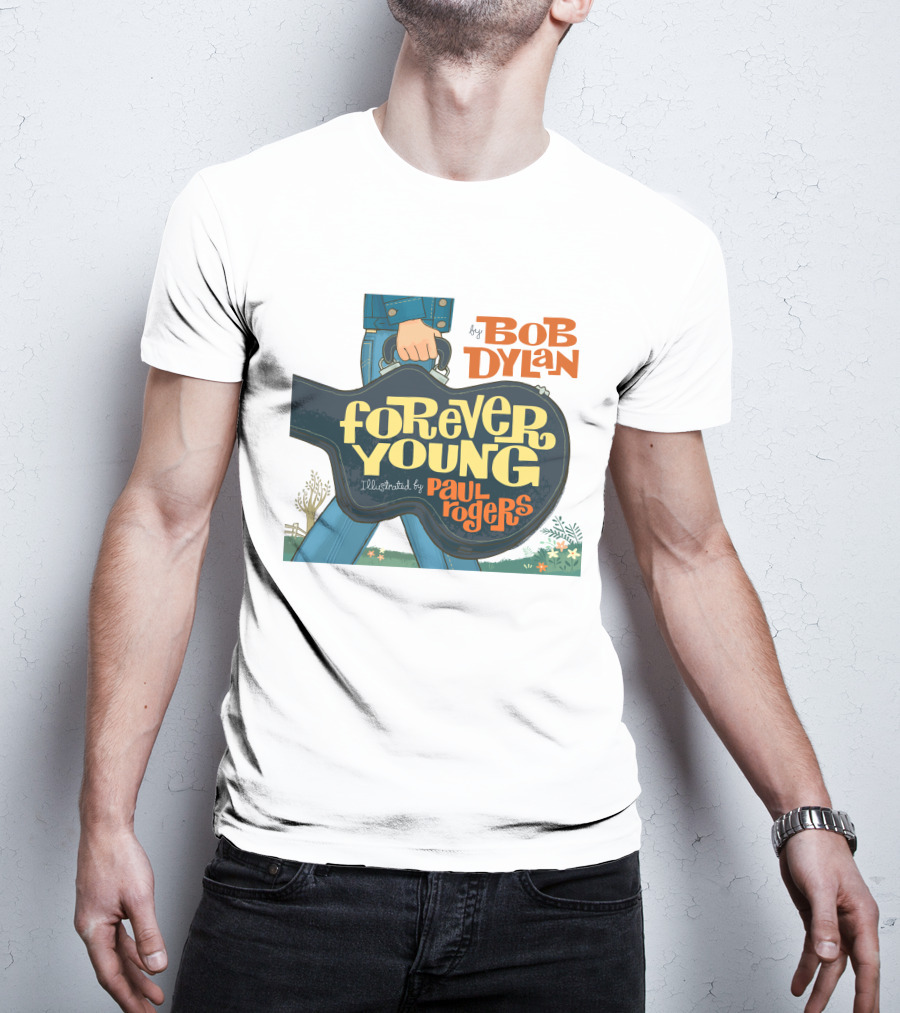 Bob Dylan Forever Young Illustrated By Paul Rogers T-Shirt
