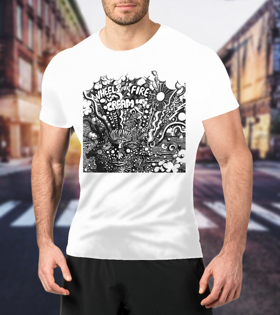 Wheels Of Fire Cream Psychedelic Artwork T-Shirt
