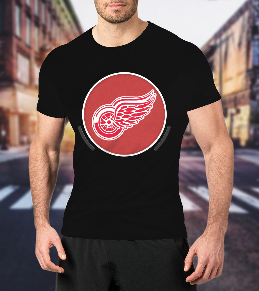 Detroit Red Wings Iconic Winged Wheel Power Decal T-Shirt